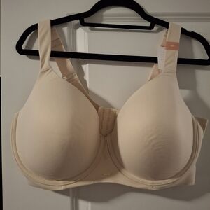 Cacique Cream Lightly Lined Balconette Bra Size 42F